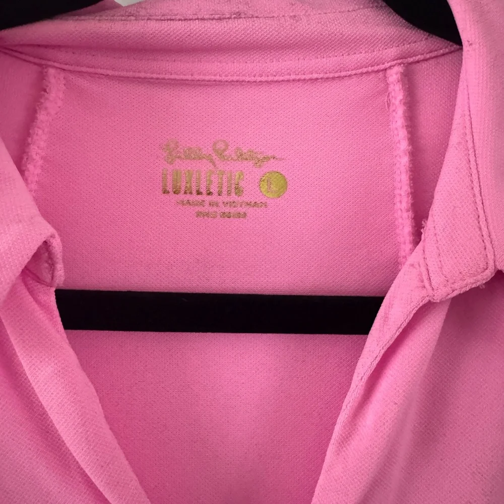 Lilly Pulitzer Pink Sleeveless Ruffled Polo Blouse - Picture 3 of 5